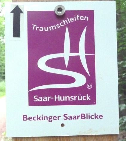 Wegweiser Traumschleife Beckinger Saarblicke