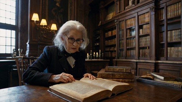 Die Hexe sucht den richtigen Zauberspruch