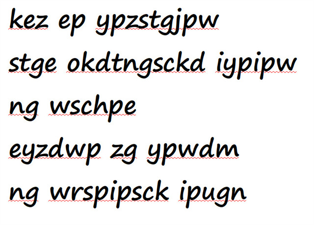 zakowona wiadomość