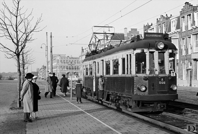 Historische foto van de halte