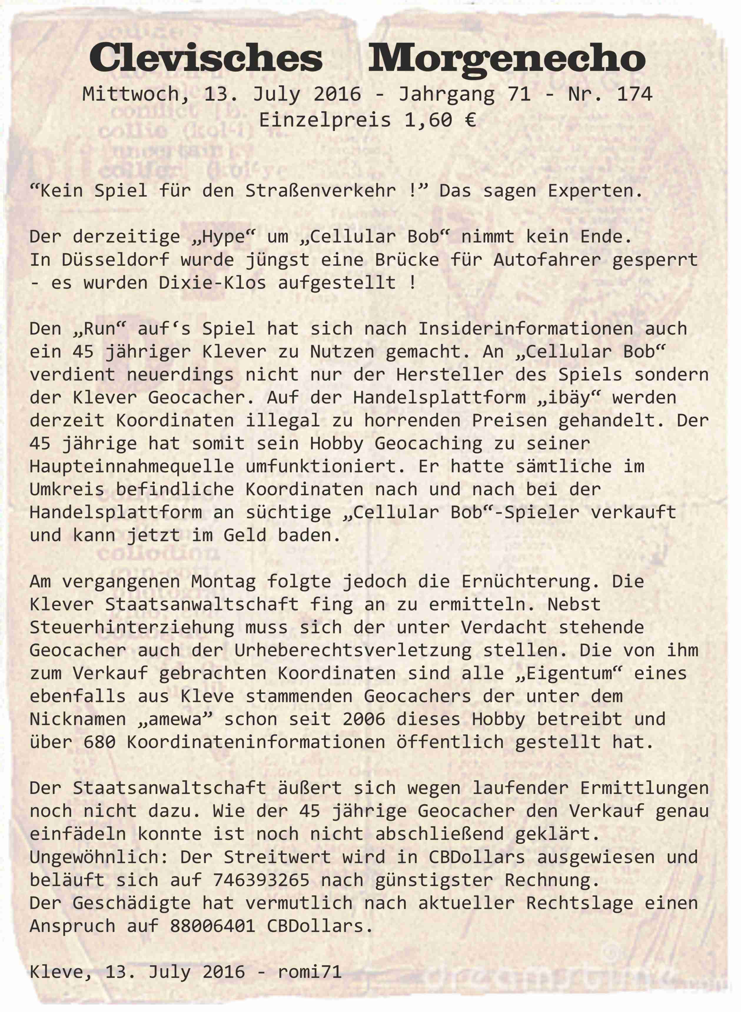 Hilfe zum Umrechnungskurs: 14.500 CBDollars kosten 99,99 Euro
