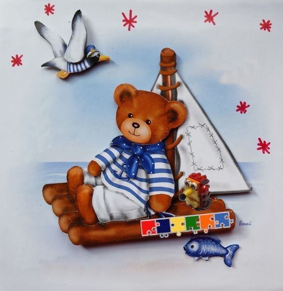 Bärchen auf dem Floß