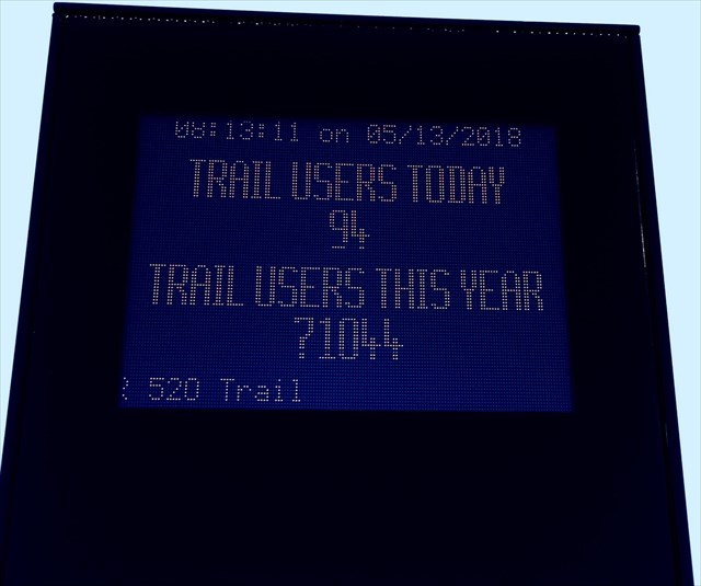 Trail sign, as of 2018-05-13
