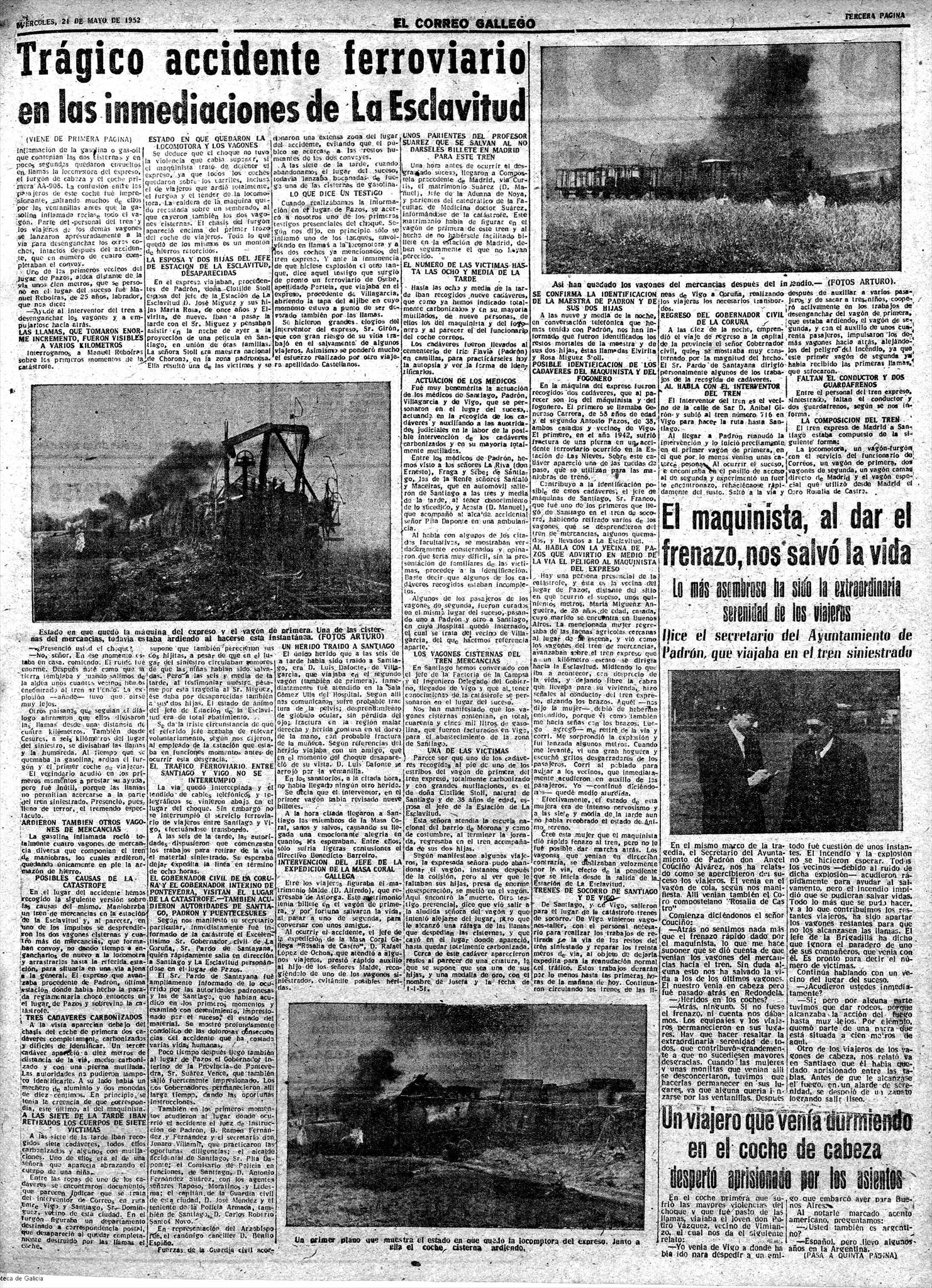 Portada de El Correo Gallego