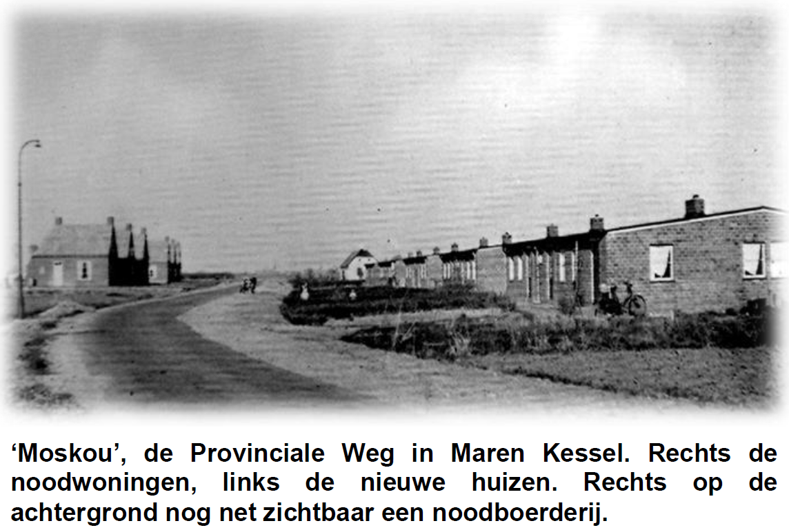 Noodgebouwen langs de provinciale weg