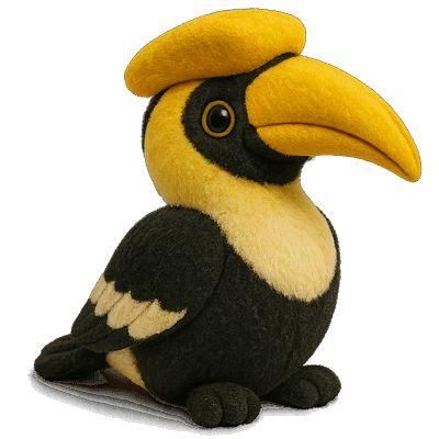 Hari the Hornbill - Plush bird watching
