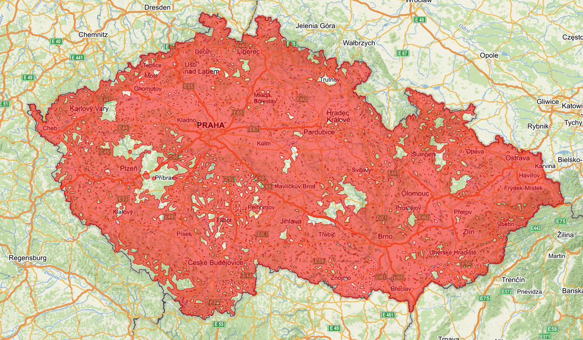 Pokrytí Panorama ČR (7/2017)