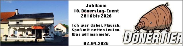 Dönerstag 2026 - Jubiläumsevent zum ZEHNTEN