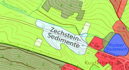 Karte - Lage der Zechstein-Sedimente