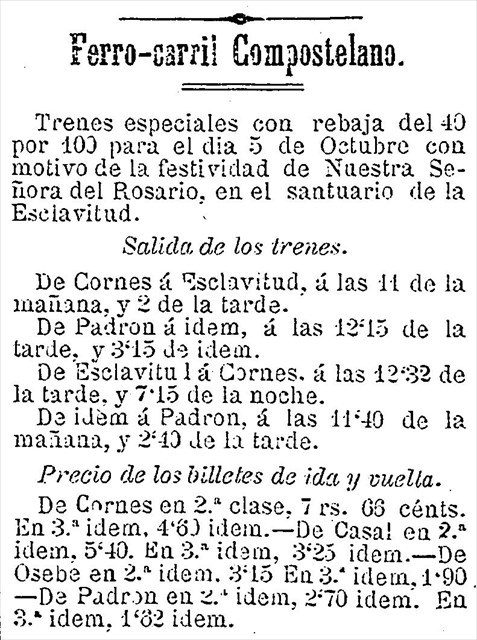 Tren especial á Escravitude