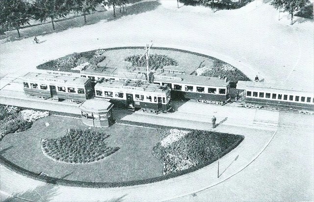 Historische foto van de halte