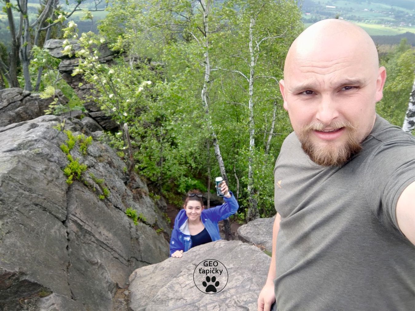 Přiklad logovací fotky z Malinské skály