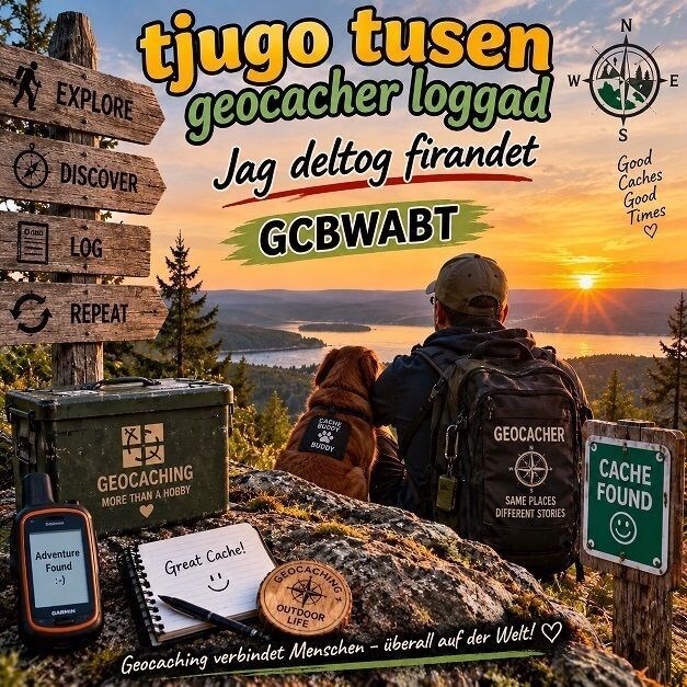 tjugo tusen geocacher loggad