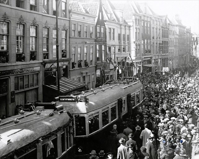 Historische foto van de halte