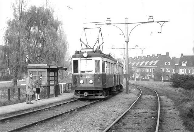 Historische foto van de halte