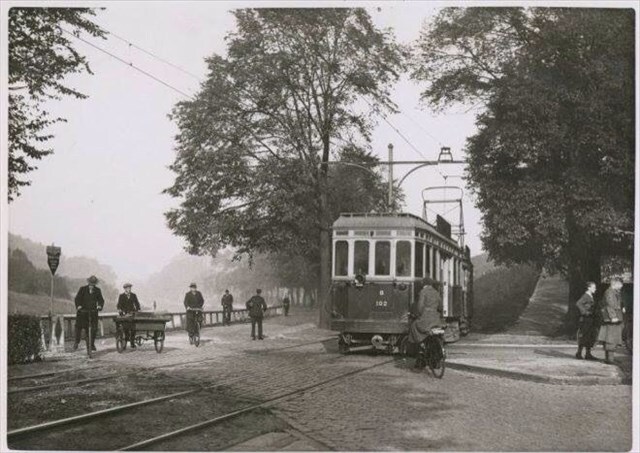 Historische foto van de halte