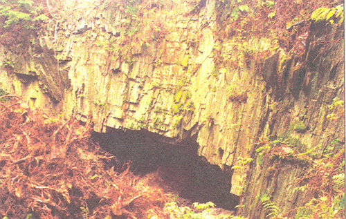 Výstup povrchovým dolem u srubu