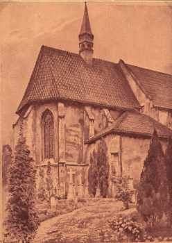 kresba kostela z roku 1915