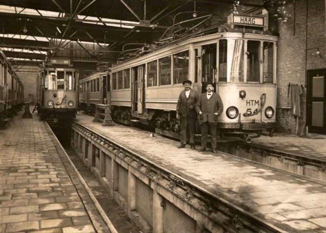 Historische foto van de halte