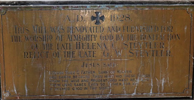 Chapel Plaque