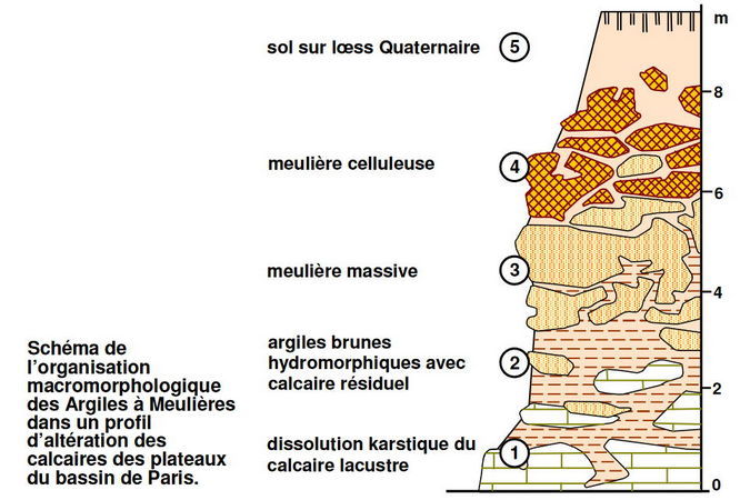 Coupe argile à meulière