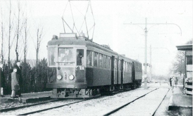 Historische foto van de halte