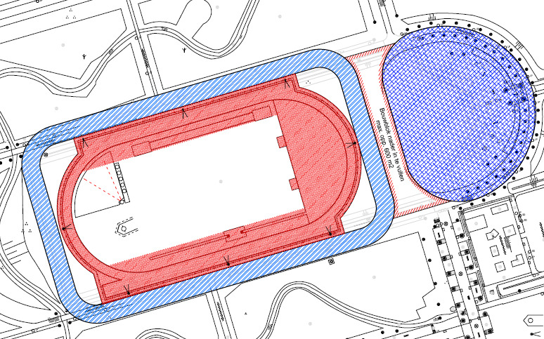 Plattegrond Atletiek- en ijsbaan