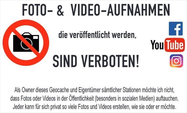 Verbot der Veröffentlichung von Fotos und Filmaufnahmen