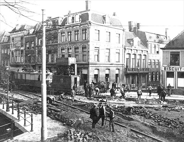 Historische foto van de halte