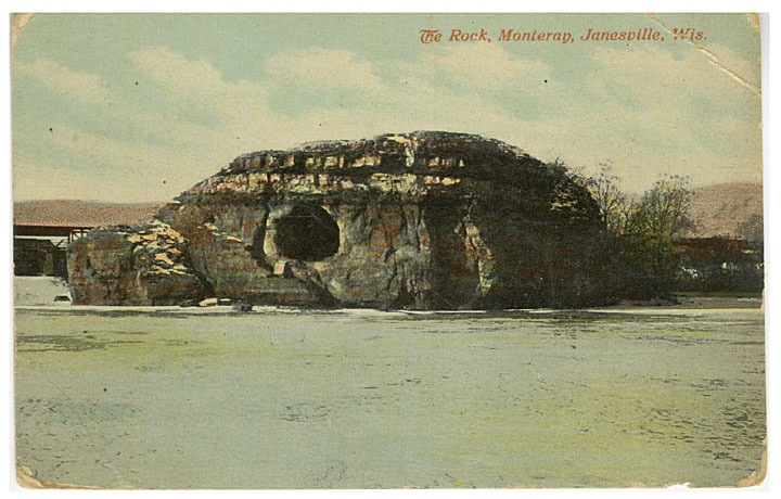 A postcard of the big rock