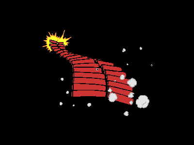 Ein GIF mit Feuerwerk