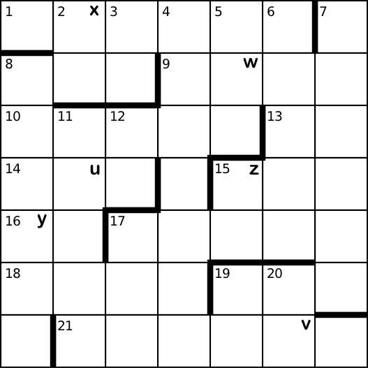 The grid to be filled