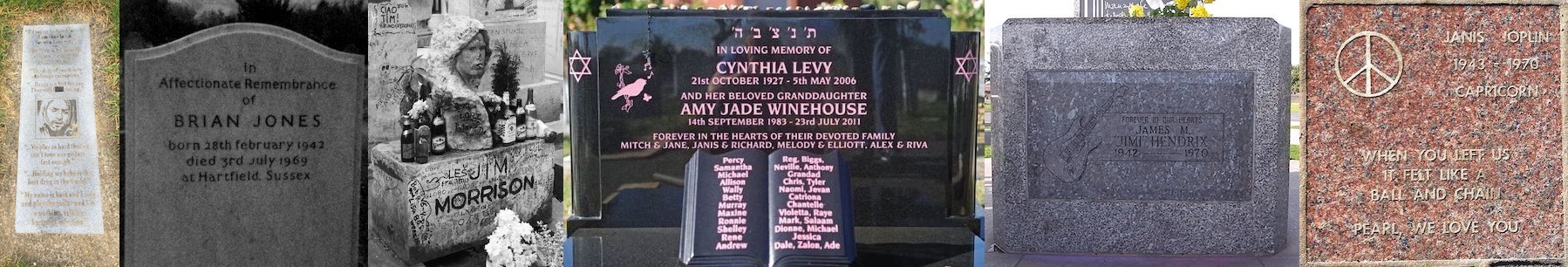 The Big Six Headstones