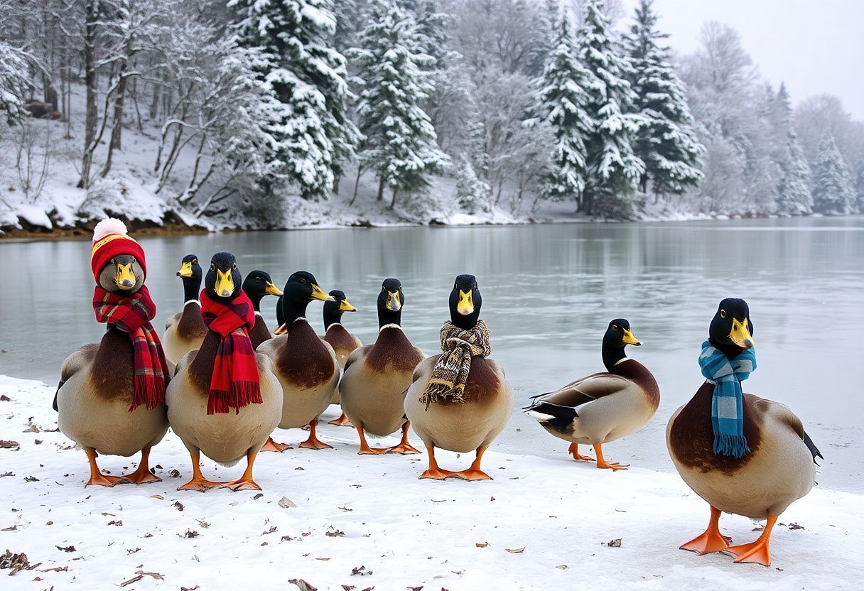 Kačeři si užívají přírodu na břehu