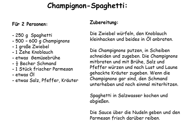 Champignon-Spaghetti