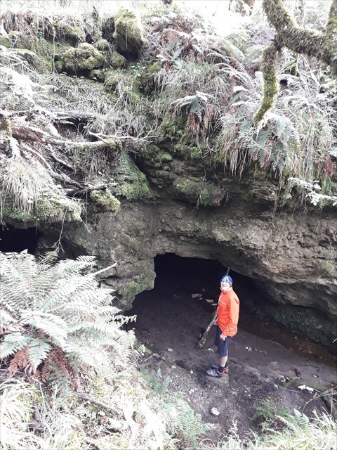 Ging through the first Under-Track cave