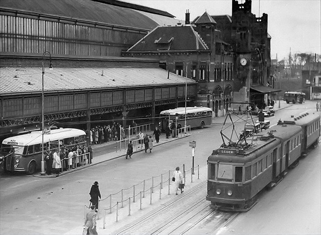 Historische foto van de halte