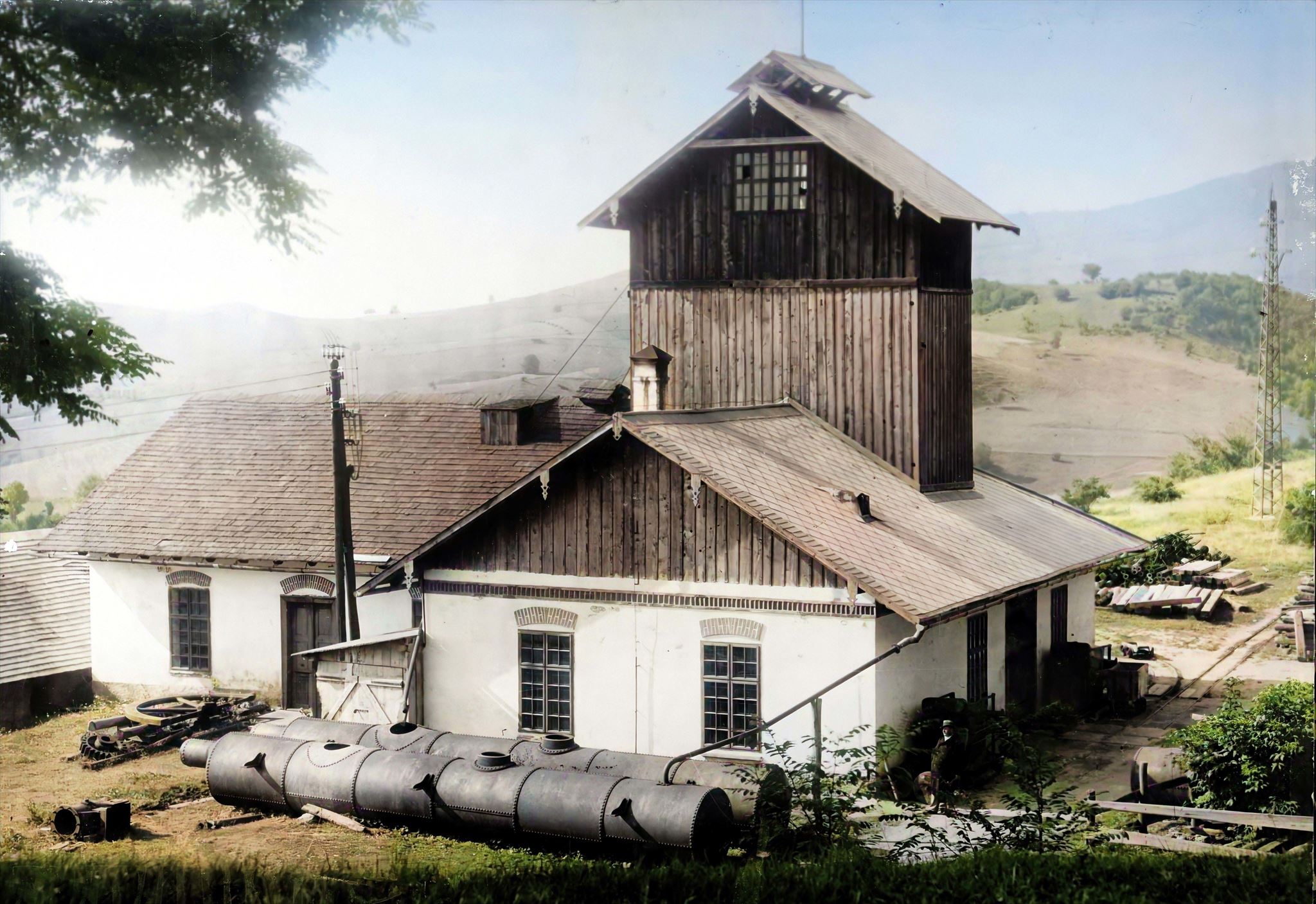 Areál šachty Mária okolo roku 1930