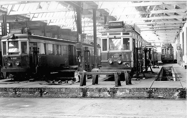 Historische foto van de halte