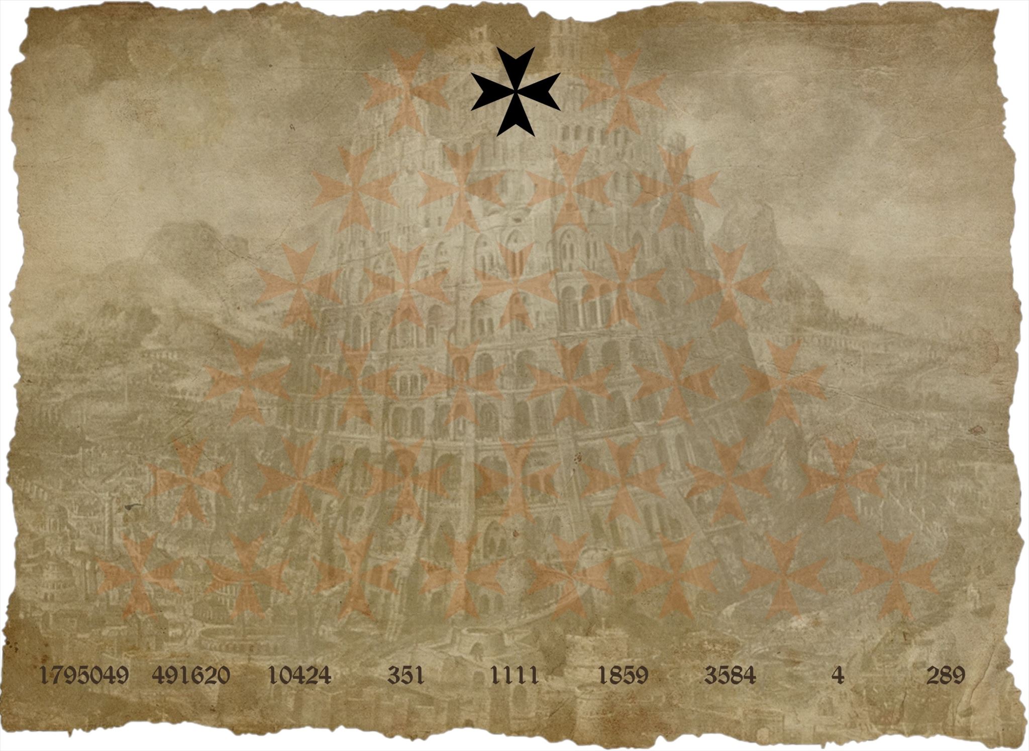 Parchemin avec message codé