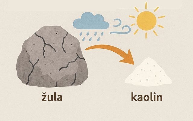 vznik kaolinu