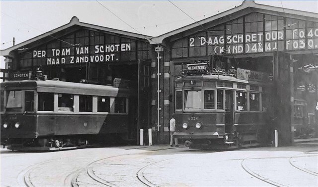 Historische foto van de remise