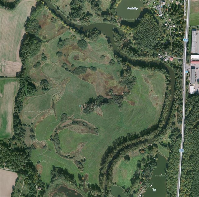 Podoba Dráchovských tůní před revitalizací