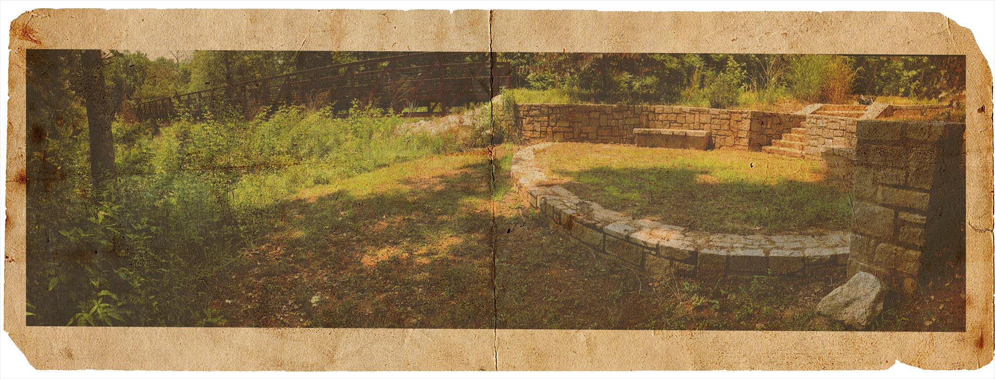 Snapshot taken from the sitting and viewing area with the bridge in the background