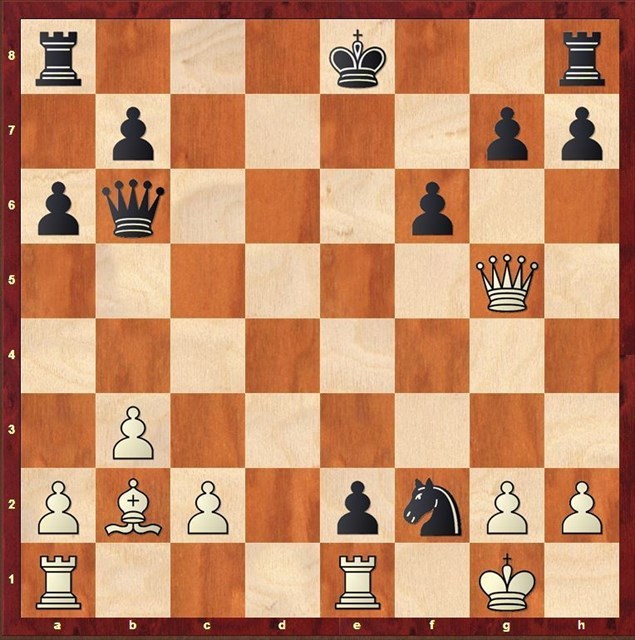 Schwarz setzt Matt in Drei, nachdem Weiß wie beschrieben zieht