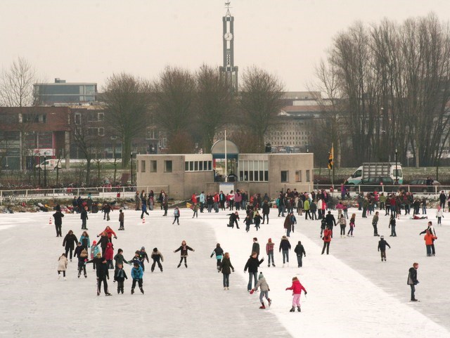 IJsbaan in de winter