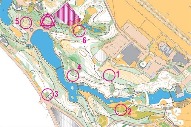 Multi-cache orienteering controls