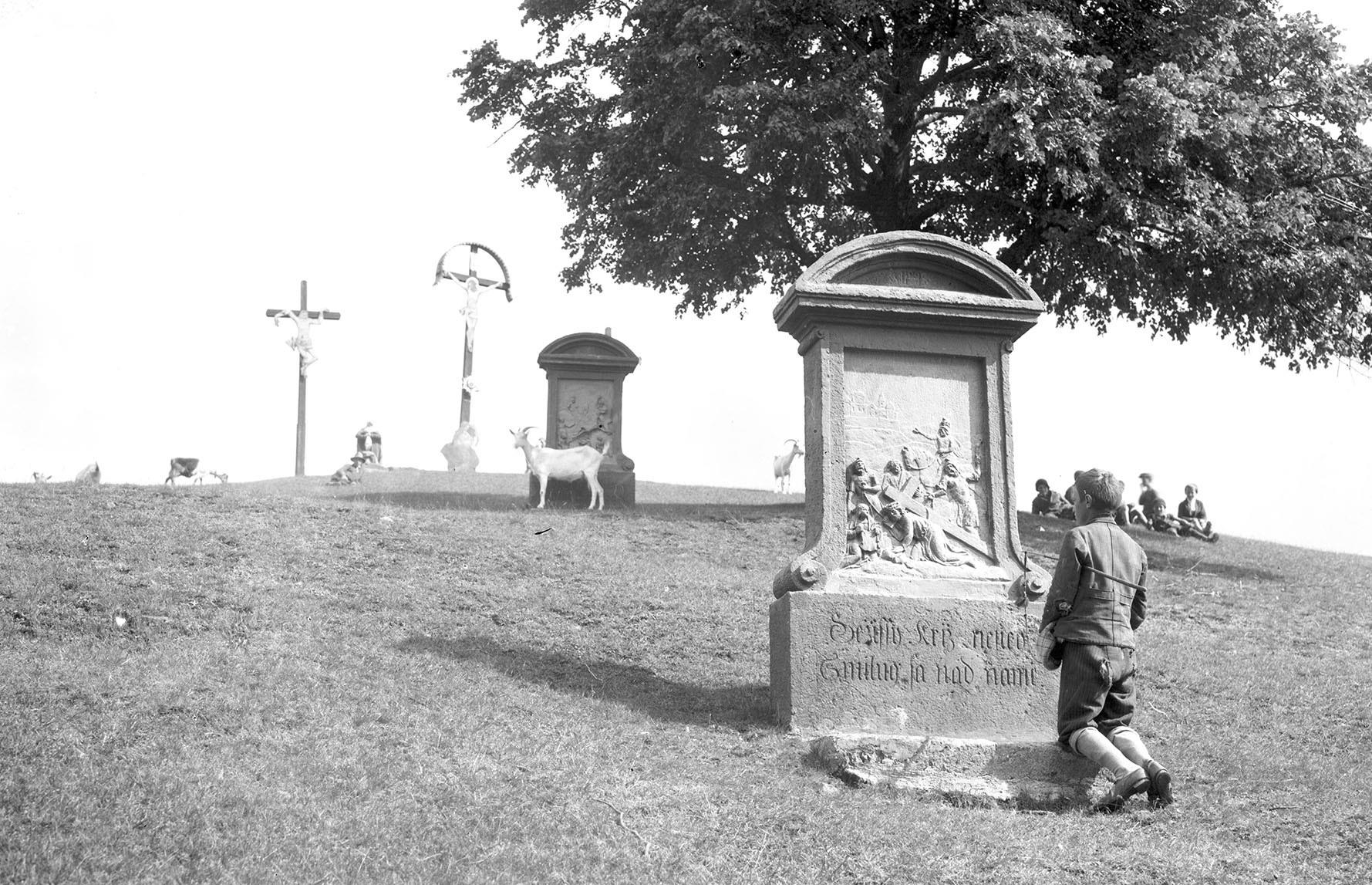 Fotografia: čiernobiely záber na Kalváriu