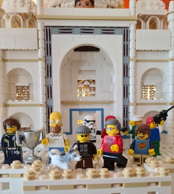 Der er fornemt besøg foran Taj Mahal