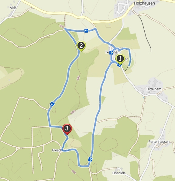 Waldrunde - Wegekarte